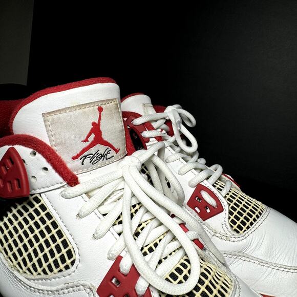 Size 6.5 - Nike Air Jordan 4 Retro OG GS Fire Red 2020 Men's Shoes - Picture 5 of 9